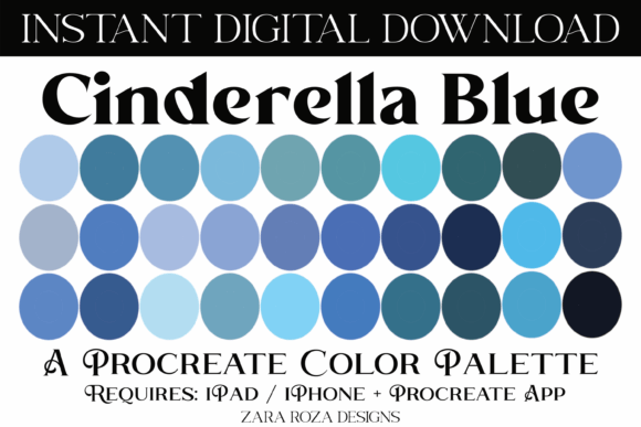 Cinderella Blue Procreate Color Palette: Essential Add-Ons