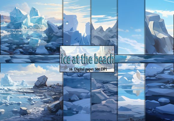 Ice at the Beach: Backgrounds for Digital Sellers