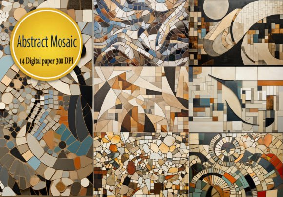 Mosaic Stone Floor Texture for Premium Backgrounds