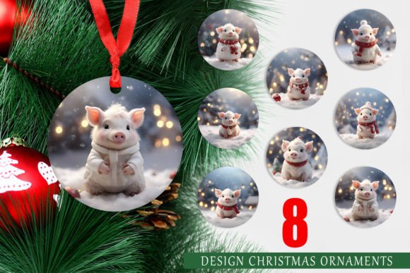 Ornament Pig for Crafts & Web Design