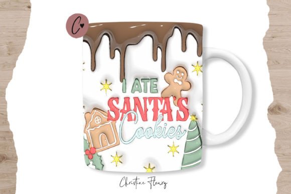 Review: 3D Inflated I Ate Santas Cookies Mug PNG for Embroidery