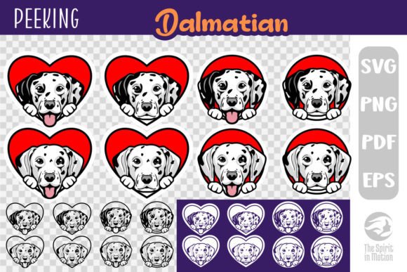 Review: Peeking Dalmatian Heart Keychain Clipart for Stitchers