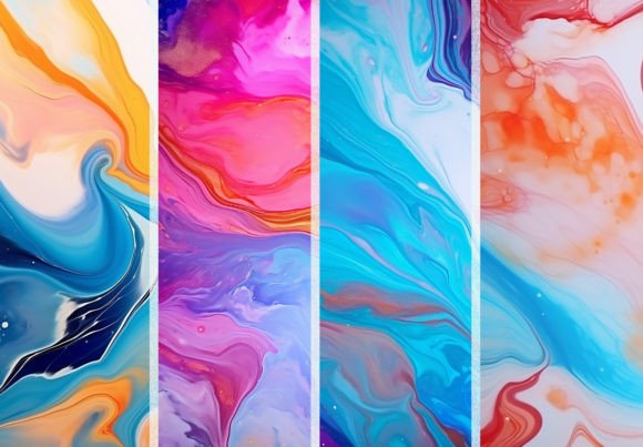 Reviewing Colorful Background Luxury Fluid Art