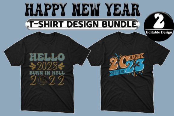 Reviewing Happy New Year T-shirt Design Bundle-02