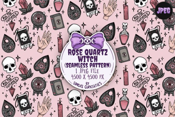 Rose Quartz Witch Patterns for Branding