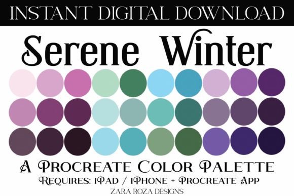 Serene Winter Palette: Procreate Add-Ons Review