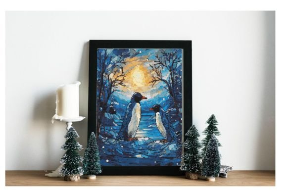 Stained Glass Penguins Cross Stitch Review